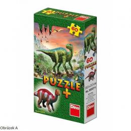 DINO Puzzle 60 dlk Dinosaui 6 druh + figurka dinosaura - zvtit obrzek