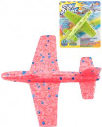 Letadlo soft házecí polystyrenové 17cm na házení 2 barvy na kartì