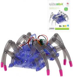 Spider robot pavouk robotický pohyblivý 15cm na baterie stavebnice plast - zvìtšit obrázek