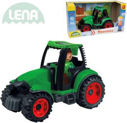 LENA Truckies traktor 17cm set baby autíèko + panáèek 01624 plast