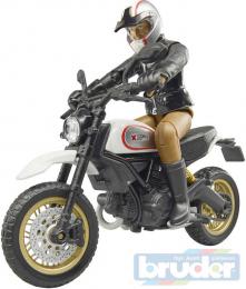 BRUDER 63051 Set motocykl Ducati Desert Racer s figurkou idie plast - zvtit obrzek