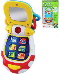 Baby telefon vyklápìcí mobil barevný na baterie pro miminko Svìtlo Zvuk