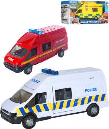 MAC TOYS Auto sanitka ambulance / policie / hasii 3 druhy na baterie Svtlo Zvuk - zvtit obrzek