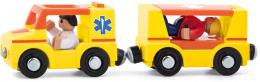 WOODY DEVO Auto ambulance sanitka s vagonkem a 4 figurkami doplnk k vlkodrze - zvtit obrzek