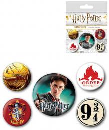 Odznaky kulat� Harry Potter Nebelv�r 2,5-4cm set 4ks - zv�t�it obr�zek