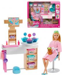 MATTEL BRB Barbie salón krásy set panenka s pejskem a doplòky