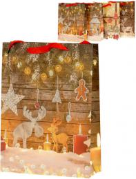 Taška dárková vánoèní motiv 30x41cm papírová 4 druhy
