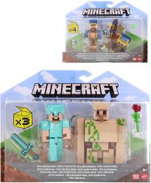 MATTEL Minecraft Set 2 figurky s doplòky rùzné druhy plast