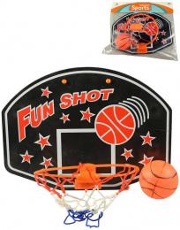 Basketbalový set deska 35x23cm s košíkem a míèem v sáèku