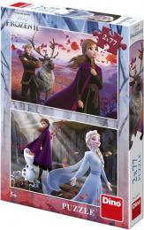 DINO Puzzle Frozen II (Ledové Království) 2x77 dílkù 26x18cm skládaèka 2v1