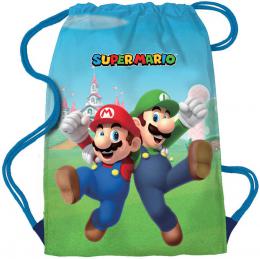 Sáèek pytlík na pøezùvky Super Mario 30x40cm stahovací šòùrky na záda - zvìtšit obrázek
