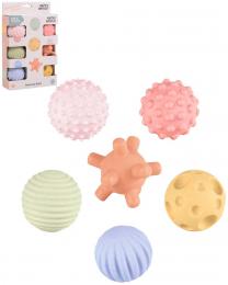 HAPPY WORLD Stimulaèní balónky baby senzorické míèky set 6ks pro miminko