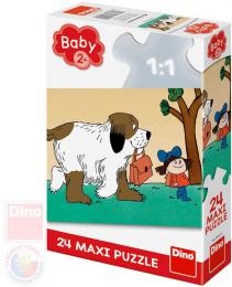 DINO Baby puzzle Maxipes Fík 66x47cm skládaèka 24 dílkù XL pro miminko