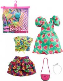 MATTEL BRB Obleèky set 2 outfity s doplòky pro panenku Barbie rùzné druhy