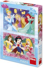 DINO Puzzle 2x77 dílkù Disney Princezny skládaèka 26x18cm