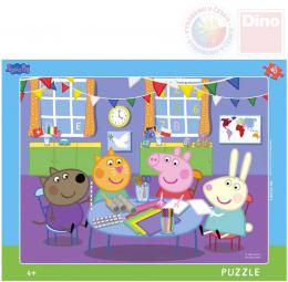 DINO Puzzle deskové Prasátko Peppa Pig ve školce 32x24cm skládaèka 40 dílkù