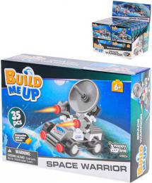 Stavebnice BuildMeUP Space Warrior 30-35 dílkù 4 druhy plast