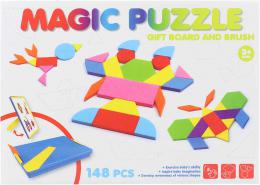 Tangramy magnetické soft pìnová puzzle skládaèka 148 dílkù