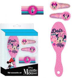 Set èesací Disney Minnie Mouse høeben se sponkami a gumièkami do vlasù