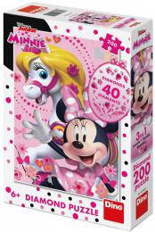 DINO Puzzle 200 dílkù Disney Minnie Mouse 33x47cm skládaèka s diamanty