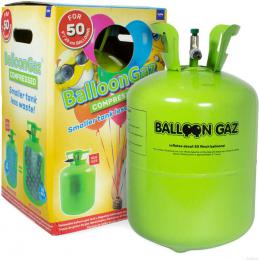 BalloonGaz Helium 400l jednorázové na plnìní až 50ks latexových balónkù 23cm