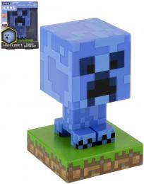 Stolní lampièka Minecraft Creeper Icon Light 10cm na baterie modré LED Svìtlo - zvìtšit obrázek