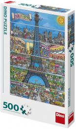 DINO Puzzle 500 dlk Pa Eiffelova v kreslen 33x47cm skldaka v krabici - zvtit obrzek