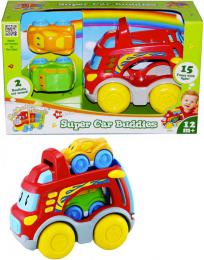 Baby autíèko pøepravní set kamion s oèima + 2 auta pro miminko Svìtlo Zvuk plast - zvìtšit obrázek