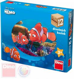DINO DØEVO Kostky obrázkové Hledá se Nemo set 12ks kubus