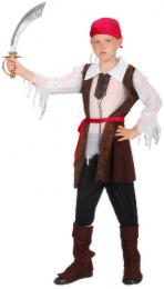 KARNEVAL Šaty pirát vel.M (120-130cm) 5-9 let