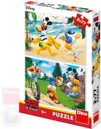 DINO Puzzle Mickey Mouse sportuje 26x18cm skládaèka 2x77 dílkù