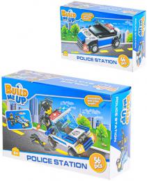 Stavebnice BuildMeUP Police Station 44-56 dílkù 2 druhy plast