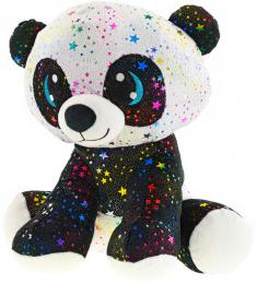 PLY Medvdek Panda Rainbow Star Sparkle 24cm