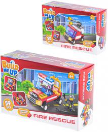 Stavebnice BuildMeUP Fire Rescue 58-59 dílkù 2 druhy plast