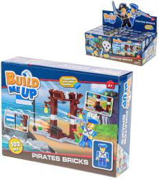 Stavebnice BuildMeUP Pirates Bricks 96-103 dílkù 4 druhy plast