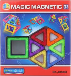 Stavebnice magnetická barevná 14 dílkù skládaèka v krabici