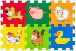 Mkk bloky Zvtka 6ks pnov koberec baby vkldac puzzle podloka na zem - zvtit obrzek