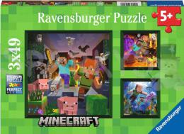 RAVENSBURGER Puzzle 3x49 dlk Minecraft Biomes 21x21cm skldaka 3v1