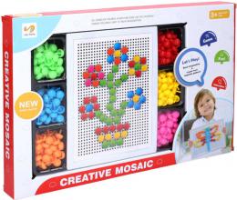Mozaika barevná klobouèková kreativní set s podložkou v krabici