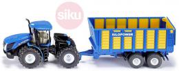 SIKU Traktor modr New Holland set s pvsem Joskin 1:50 model kov 1947 - zvtit obrzek